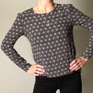 Black & White Sacred Geometry Flower of Life Top